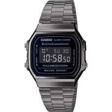 Casio A‑168WEGG‑1BEF Ανδρικό Ψηφιακό Ρολόι (Vintage Iconic) με Ασημί Μεταλλικό Μπρασελέ